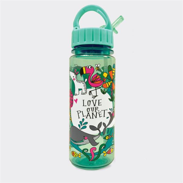 Botella infantil con caña Love our planet, 500 ml - Arivet gifts
