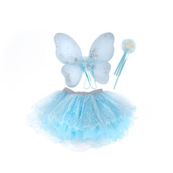 Conjunto Hada Celestial Iridiscente (Tutú, alas y varita)  4-6 años