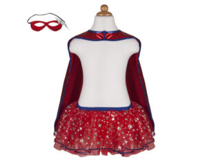 Capa, dudú y máscara Super Hero 4-6 años